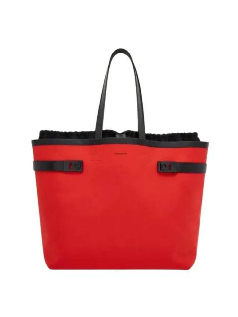 FERRAGAMO Ferragamo Gancini Buckles Canvas Tote Bag