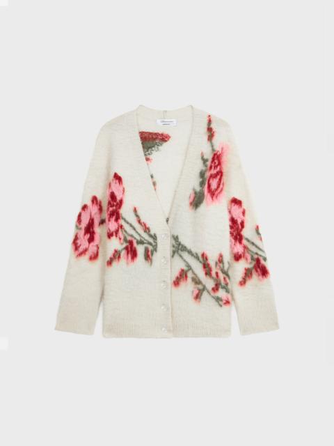 Blumarine CARDIGAN WITH JACQUARD ROSES