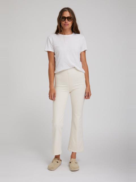 SPRWMN EARHART CROP FLARE DENIM LEGGINGS