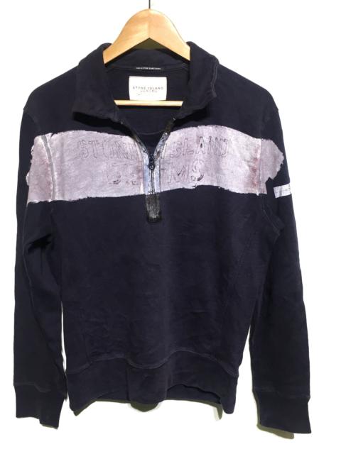 Stone Island STONE ISLAND DENIMS DISTRESSED ZIPPED MEDIUM SWEATSHIRTS