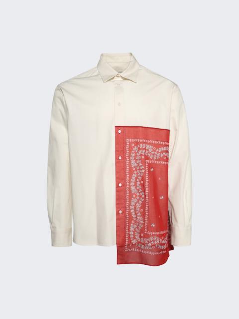 Lanvin Rateau Bandana Boxy Shirt Off White