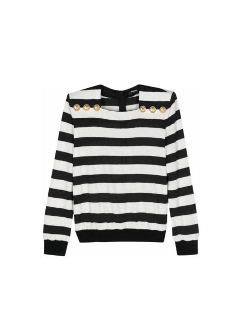 Balmain Balmain Striped Jersey Top Women