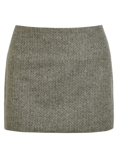 Reformation Reformation Carla Herringbone Tweed Mini Skirt