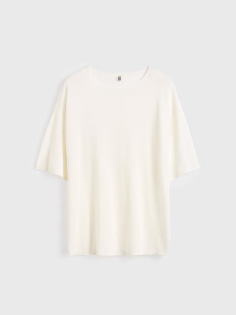 TOTEME Longline tee knit white