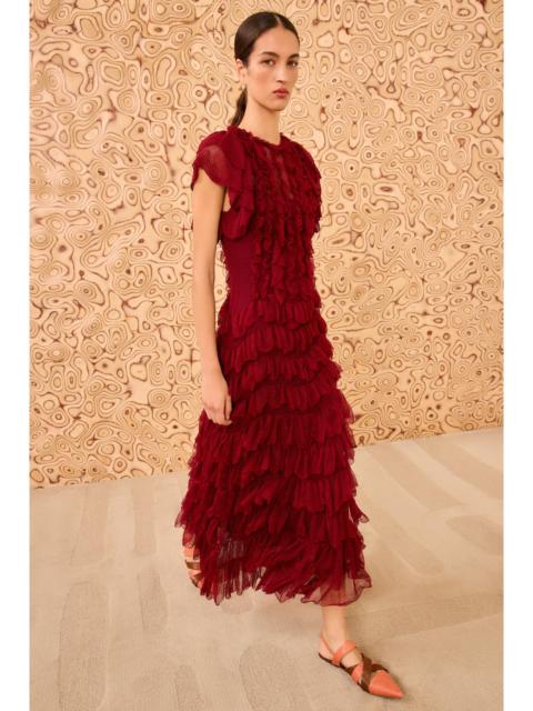 ULLA JOHNSON Ondine Ruffle Midi Dress