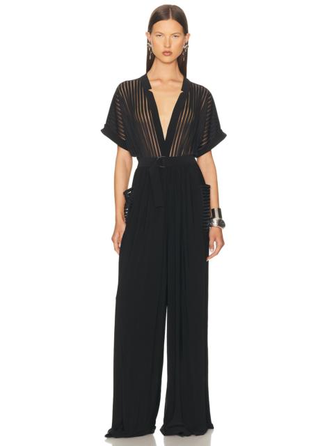 NORMA KAMALI Geralyn Short Sleeve Jumpsuit