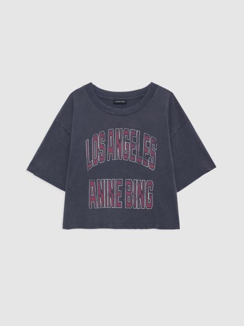 ANINE BING Johnny Cropped Tee - Washed Black