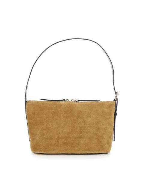 A.P.C. A.P.C. Vera Beige Shoulder Bag With Top Handle And Zip Closure In Suede