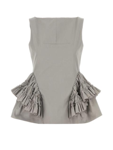 Dries Van Noten Dries Van Noten Women Grey Cotton Casey Top