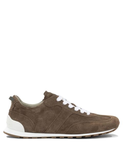 Brunello Cucinelli Brunello Cucinelli Shiny Loops Low-top Sneakers Brown