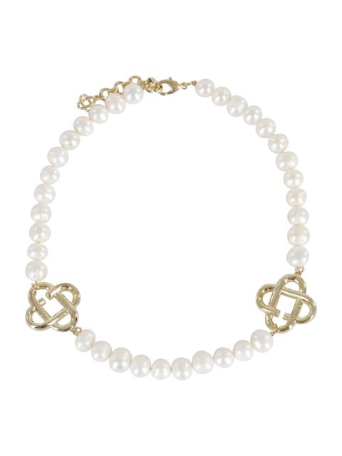 CASABLANCA Medium Pearl Logo Necklace