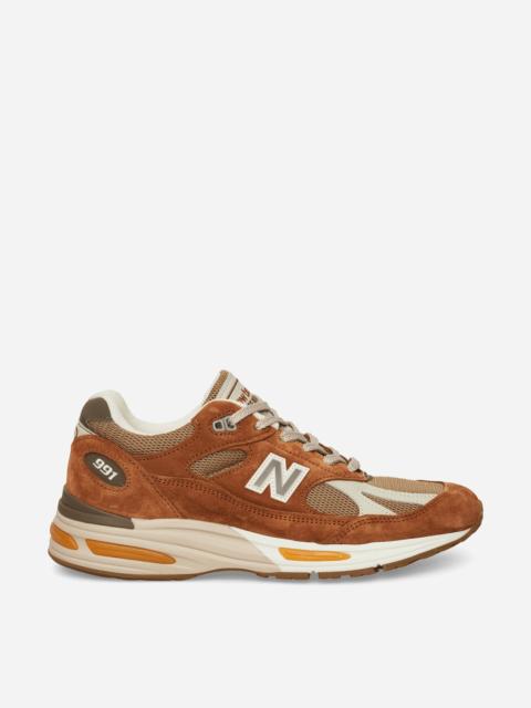 New Balance Made in UK 991v2 Iconic Influences Caramel Cafe / Dijon / Feather Gray