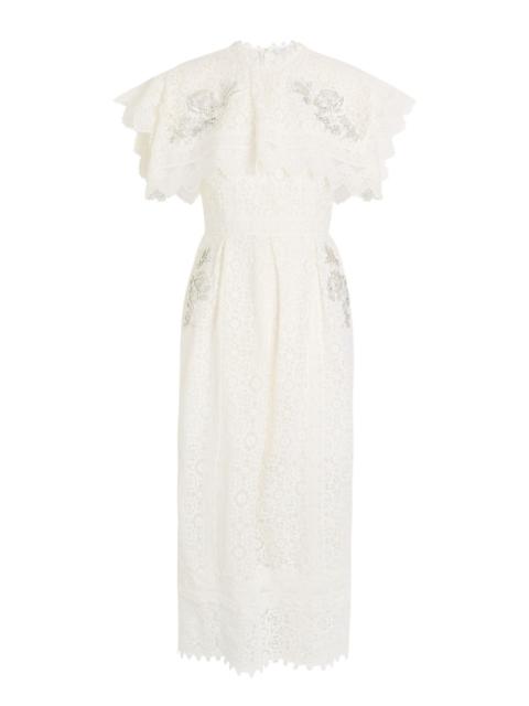 Erdem Erdem Crystal-embellished Guipure Lace Midi Dress