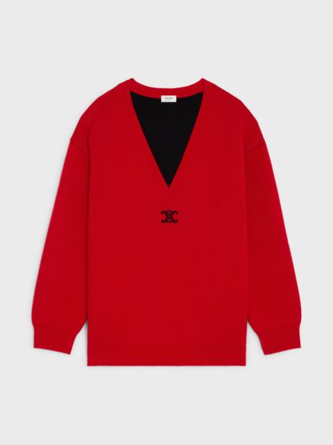 CELINE oversized v-neck sweater IN cashmere