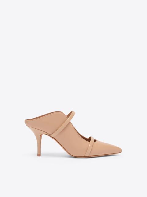 MALONE SOULIERS Maureen 70 Buff Leather Heeled Mules