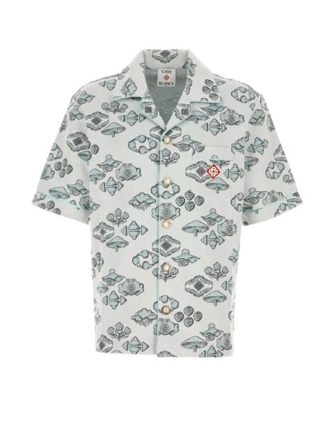 CASABLANCA Casablanca Men Embroidered Stretch Jacquard Shirt