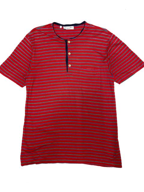 Dior Vintage 90's Christian Dior Monsieur Stripe Polo Shirt