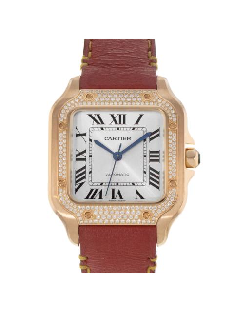 Cartier Pre-owned Cartier Santos Automatic Diamond Silver Dial Men's Watch WJSA0007