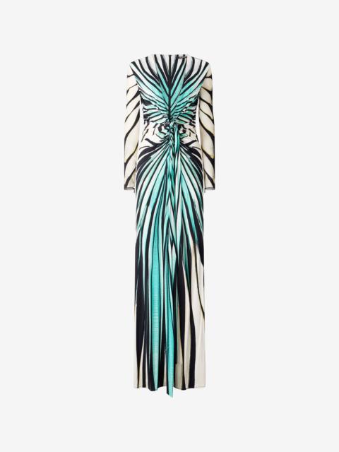 Roberto Cavalli Ray Of Sea Print Dress Maxi