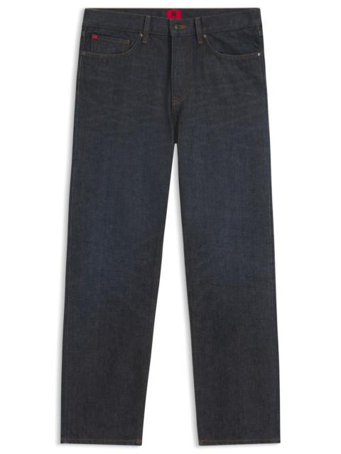 HUGO HUGO X RB REGULAR-FIT JEANS IN BLUE DENIM