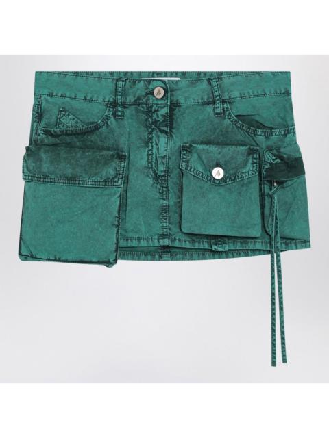The Attico Fay green cargo miniskirt