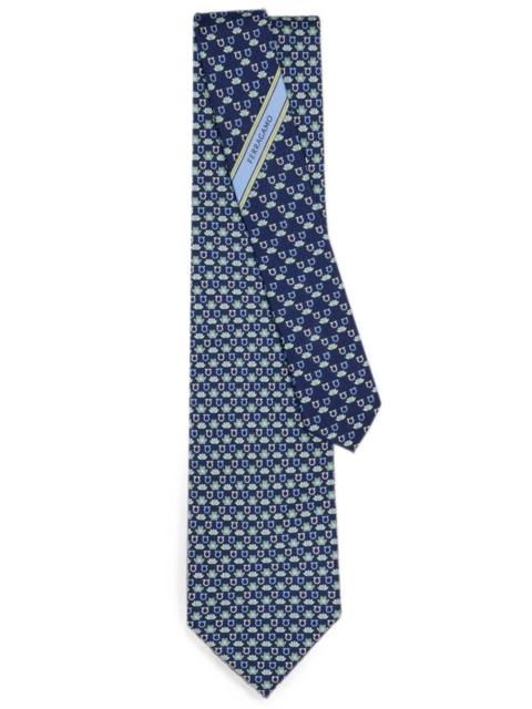 FERRAGAMO Ferragamo Men Frog Print Silk Tie