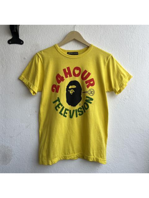 Japanese Brand - Vintage Y2K BAPE X 24Hour Television Single Stitch TShirt