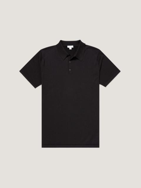Sunspel Sea Island Cotton Knit Polo Shirt