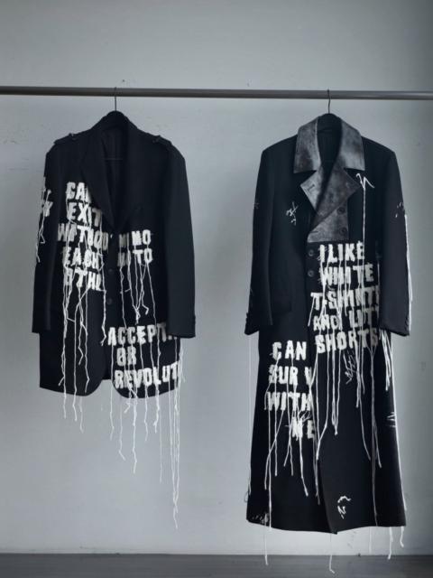 Yohji Yamamoto Yohji Yamamoto 24aw runway show vertical letter suit