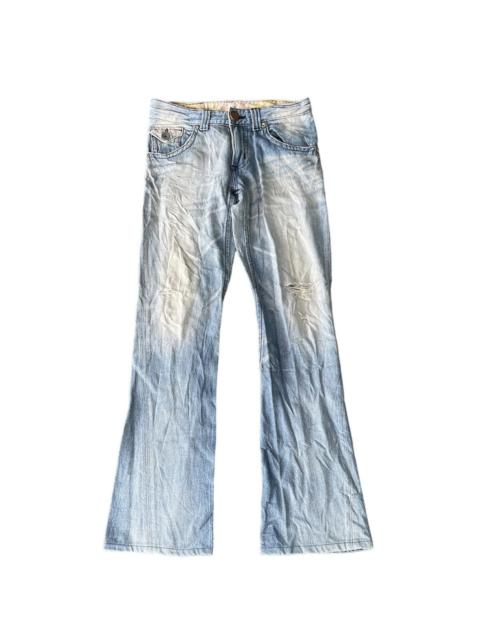 Other Designers EDWIN BLUE TRIP BOOTCUT DISTRESSED JEANS