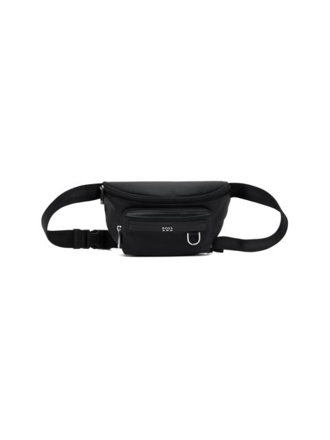 Black Logo Trim Belt Bag