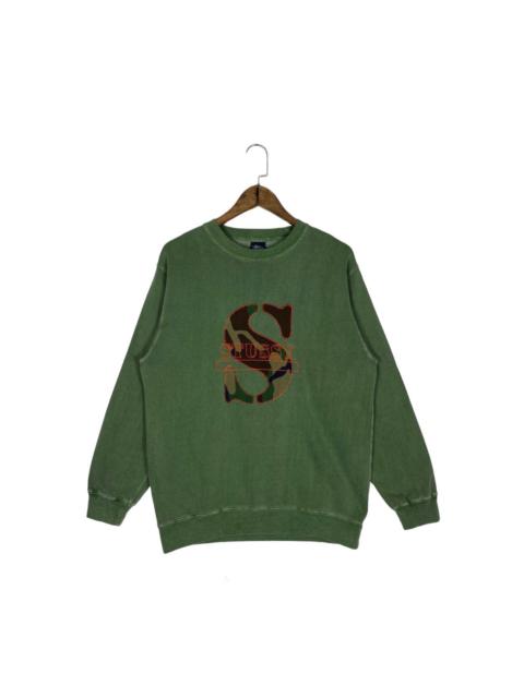 Other Designers Vintage Stussy S Camouflage Stonewashed Sweatshirt