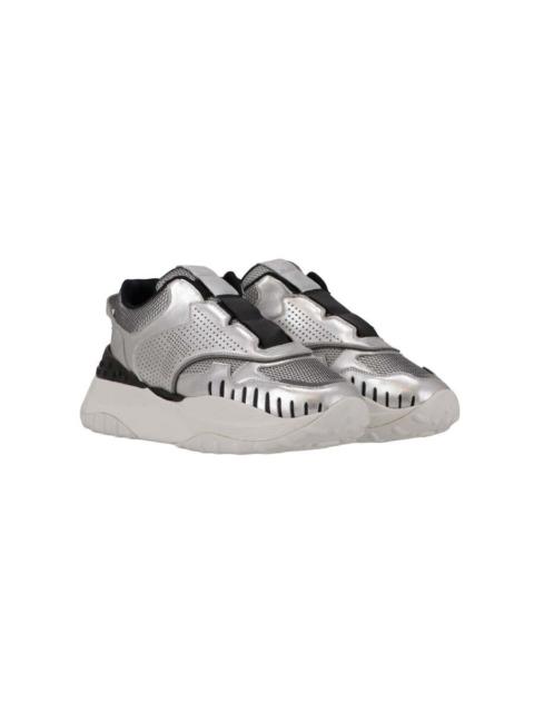 Tod's Tods Womens Silver Sneaker, Size 7