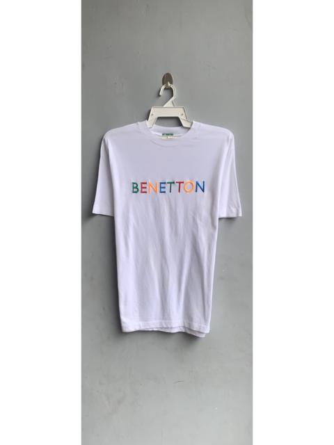 Other Designers Vintage - Vintage Benetton Made In Italy Spellout Embroidered Tee