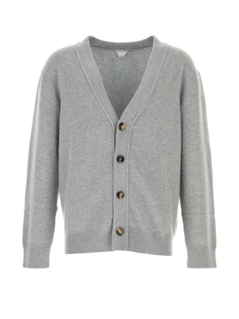 Bottega Veneta Bottega Veneta Men Grey Cashmere Cardigan