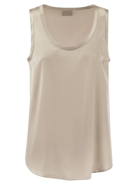 Brunello Cucinelli Women Stretch Silk Satin Top