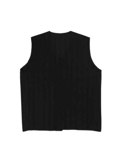 ISSEY MIYAKE OCTOBER AW25 EDGE ENSEMBLE VEST - BLACK