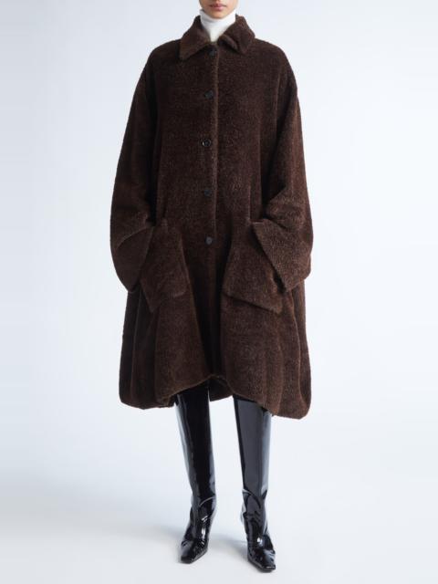 Proenza Schouler Proenza Schouler Verretta Alpaca & Virgin Wool Coat in Chocolate at Nordstrom