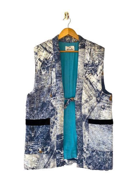 Other Designers Vintage - 🔥SALE🔥HANTEN VEST DENIM PRINTS HANTEN
