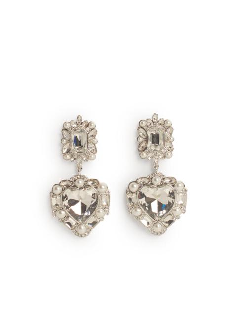 Self Portrait Heart' Silver Brass Earrings Women