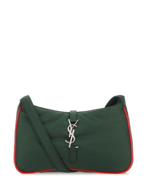 SAINT LAURENT Saint Laurent Men Dark Green Econylâ® Le 5 Ã€ 7 Shoulder Bag