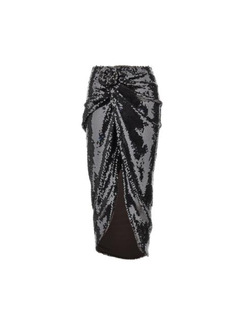 ROTATE Rotate Sequinned Midi Skirt Brown Women