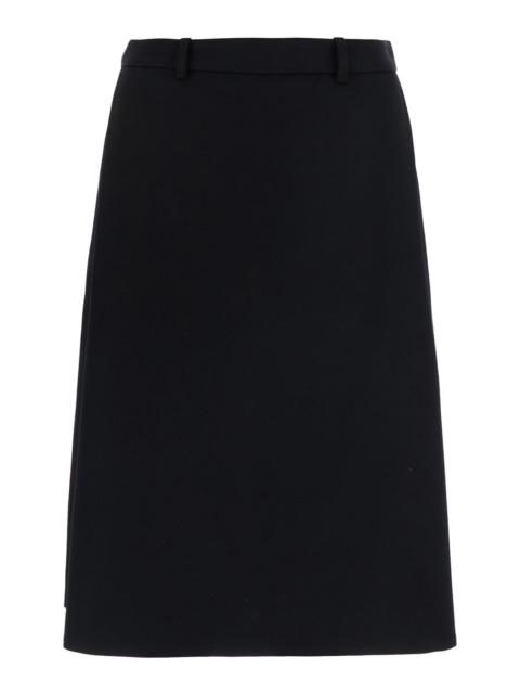 BALENCIAGA Balenciaga Women Folded Midi Skort In Starcy Wool Twill