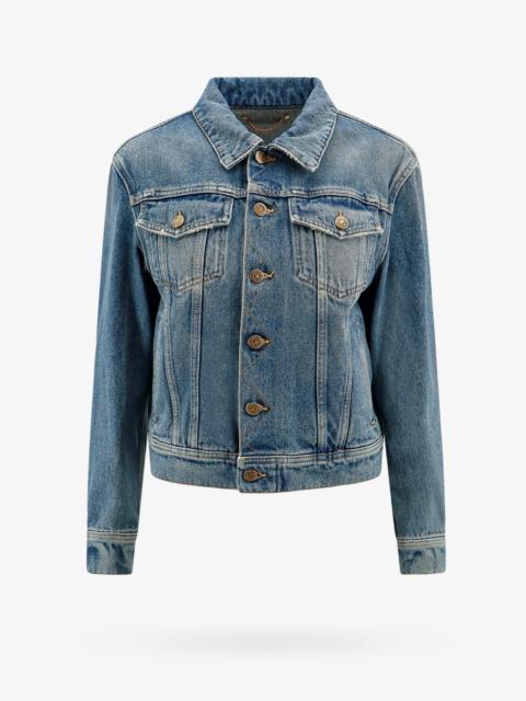 Golden Goose Golden Goose Deluxe Brand Women Denim Jacket With Embroidered Monogram