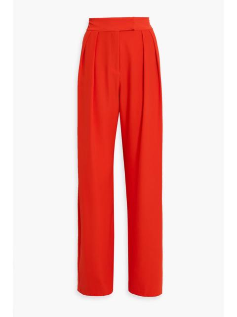 THE SEI Pleated crepe wide-leg pants