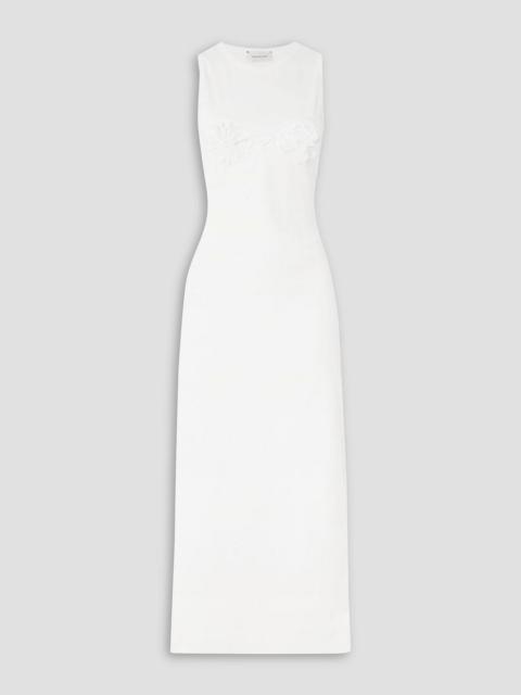 MAGDA BUTRYM Crochet-trimmed ribbed cotton-blend jersey midi dress