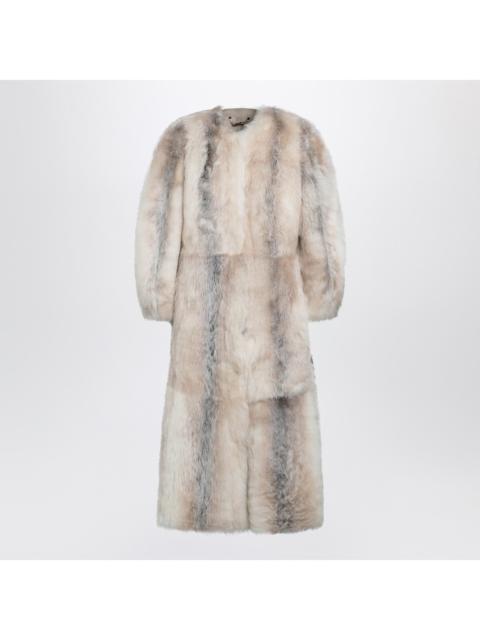 FENDI Fendi White Dorsato Shearling Coat Women
