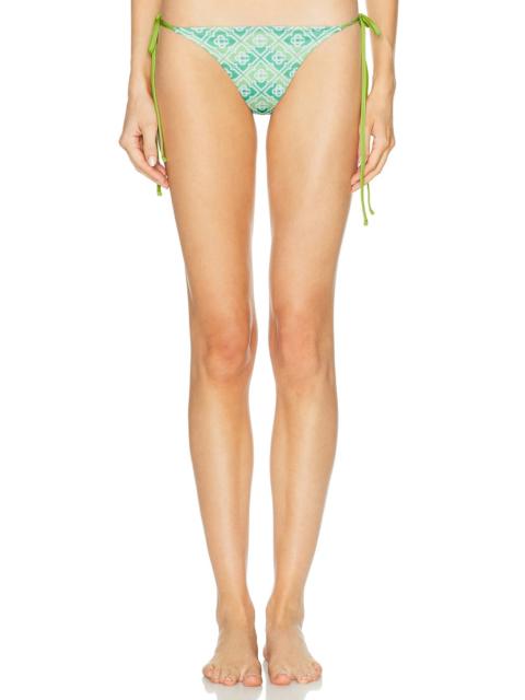 CASABLANCA Wavy Monogram String Bikini Bottom