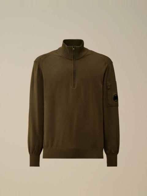C.P. Company Extrafine Merino Wool Half Zip Sweater