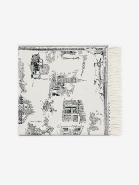 Burberry London Landmarks Cashmere Wool Blanket